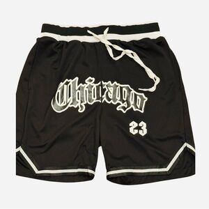 Chicago Black Basketball Shorts Drawstring Athletic Jordan S